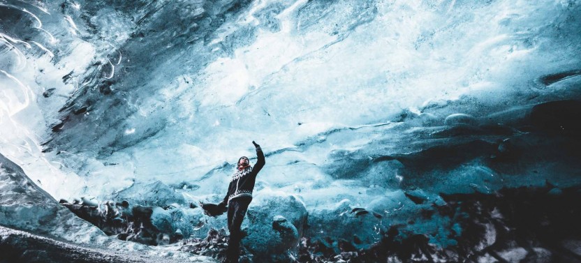Crystal Blue Ice Cave by Super Jeep from Jökulsárlón