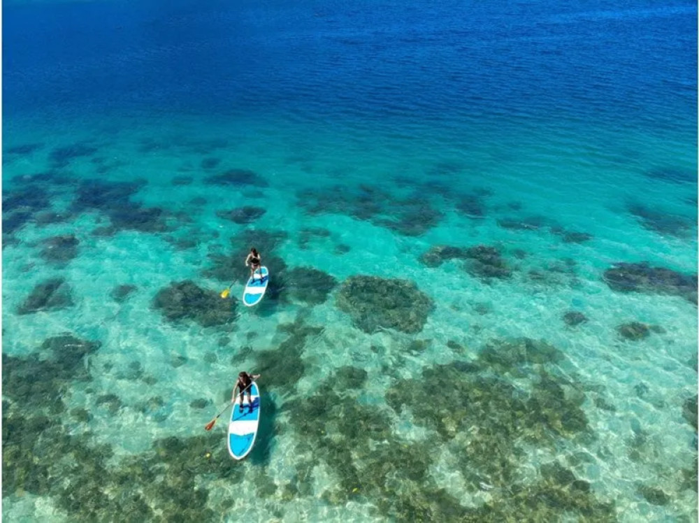 Full-Day Kabira Bay SUP or Canoe & Blue Cave Snorkeling Adventure