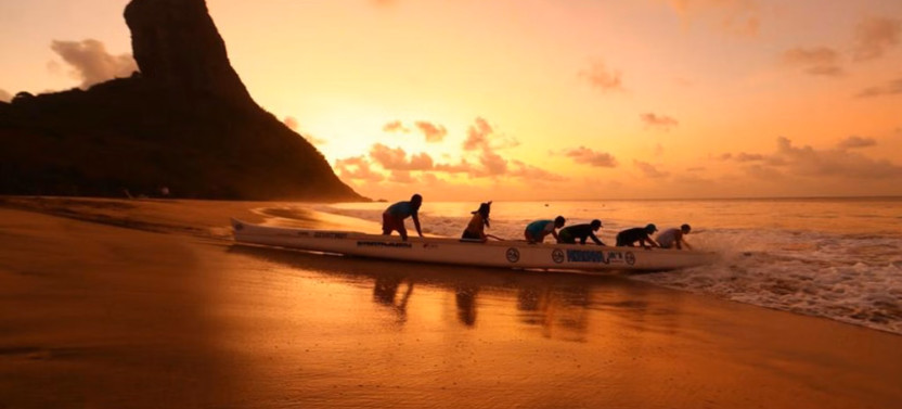 Hawaiian Sunrise Canoe & Swim at the Beaches of Noronha