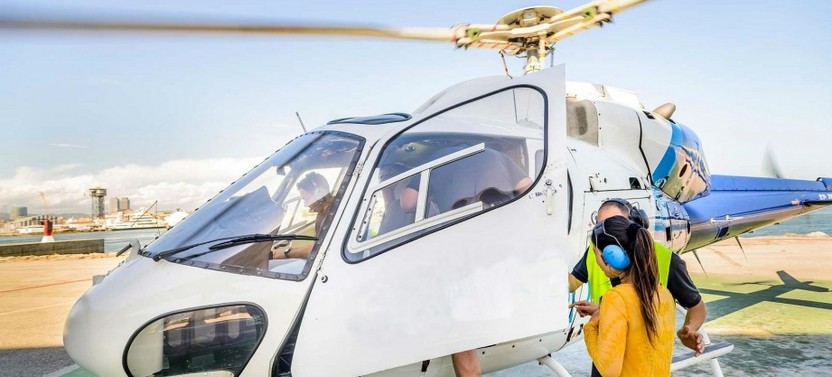 Barcelona's Coastline Helicopter Flight