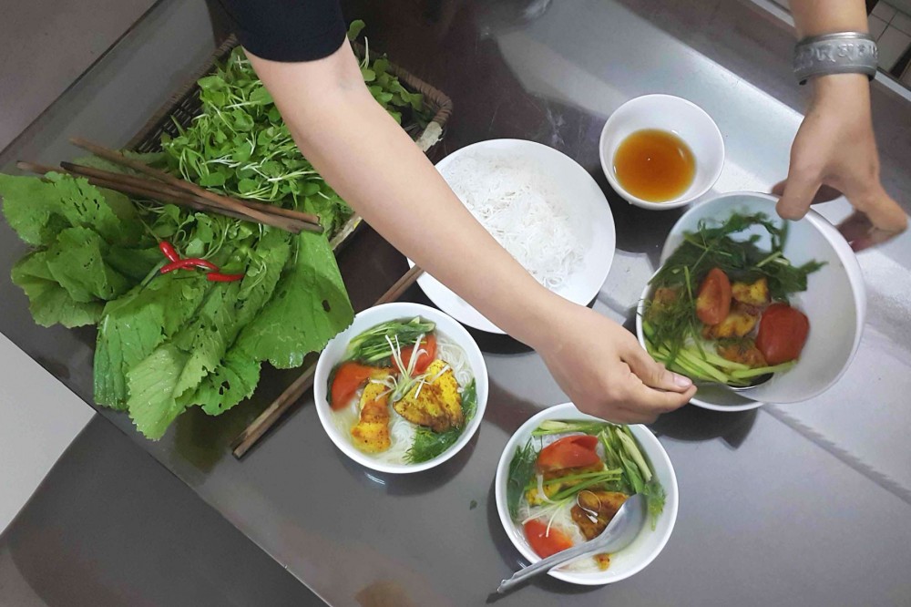 Traditional Vietnamese Food In A Local Home