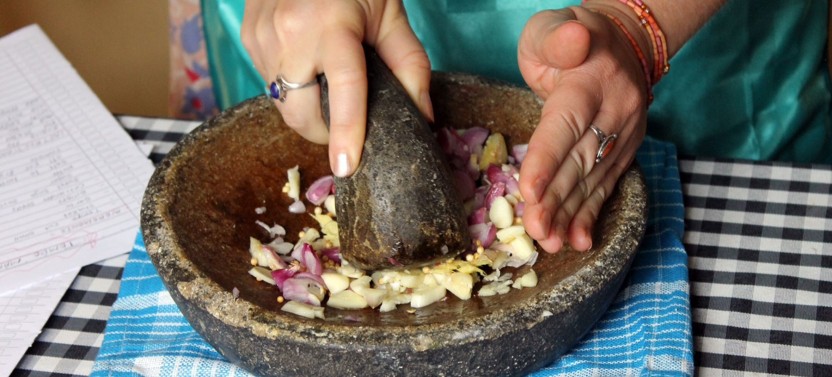 Traditional Balinese Cooking In A Multi-Generational Compound