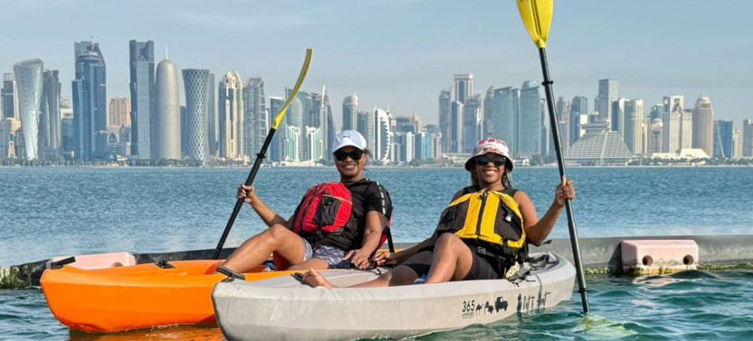 Paddling Around the Museum of Islamic Art Park