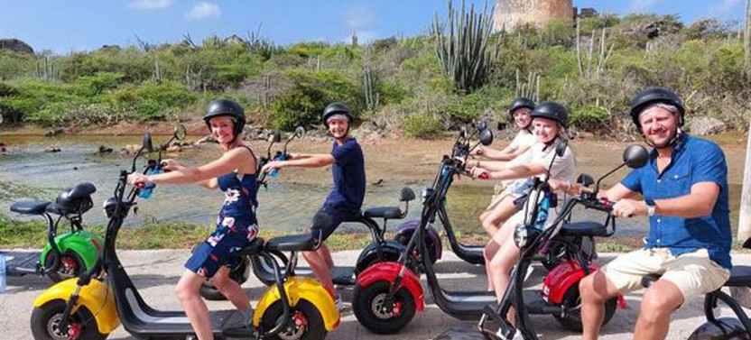 Small Group Electric Scooter Coastal Ride to Beaches and Historic Sites