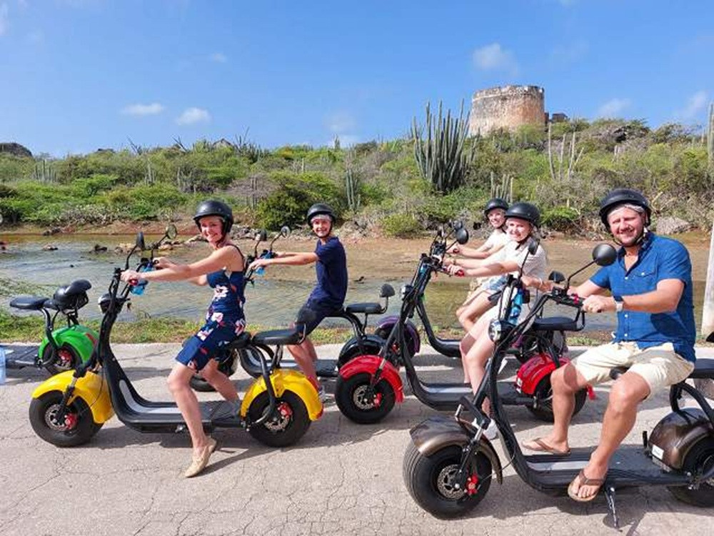 Small Group Electric Scooter Coastal Ride to Beaches and Historic Sites