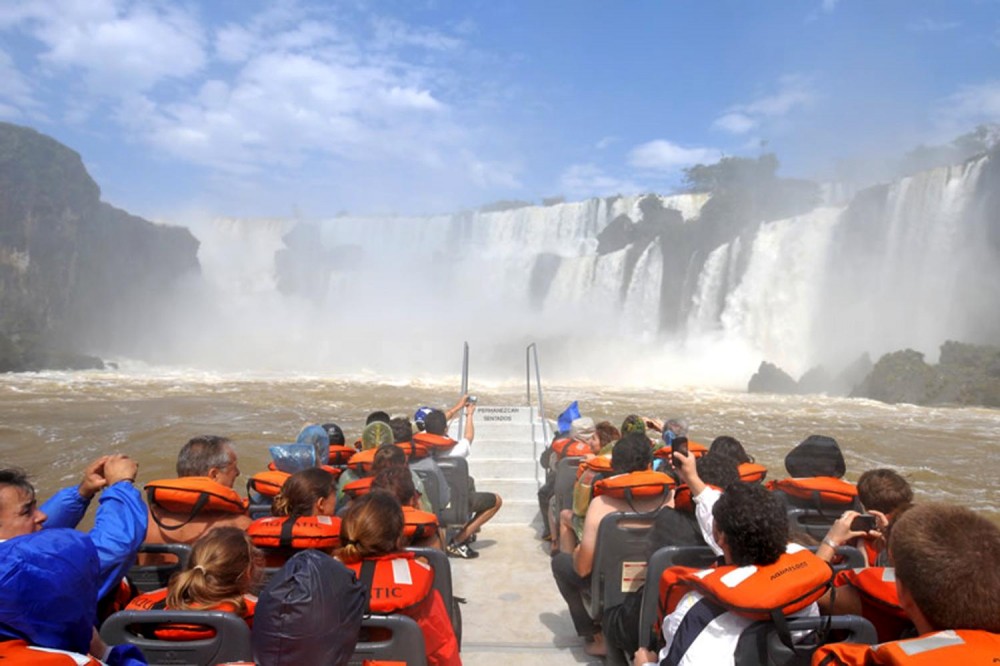 Iguassu Falls Argentina Side W Gran Aventura Speed Boat Puerto Iguazu Project Expedition