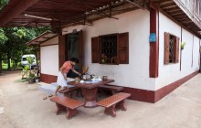 Traditional Laotian Food And Culture In A Rural Farmhouse