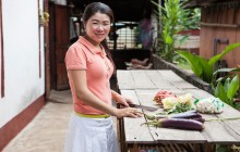 Traditional Laotian Food And Culture In A Rural Farmhouse