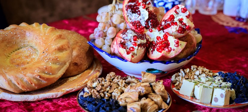 Traditional Uzbek Cuisine In A Local Tashkent Home