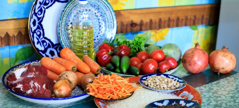 Traditional Uzbek Cuisine In A Local Tashkent Home