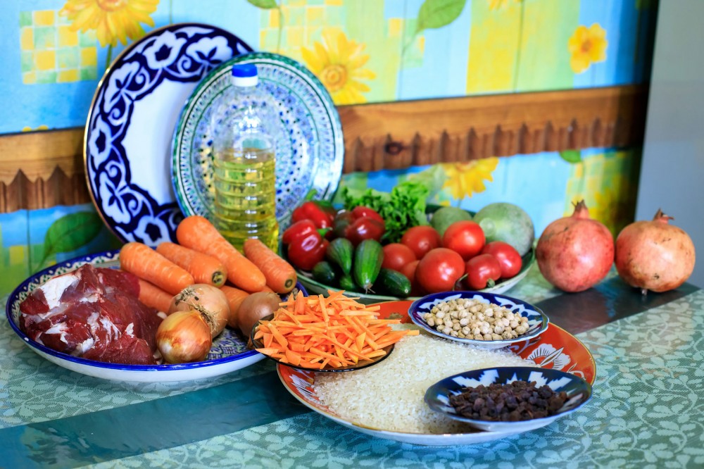 Traditional Uzbek Cuisine In A Local Tashkent Home