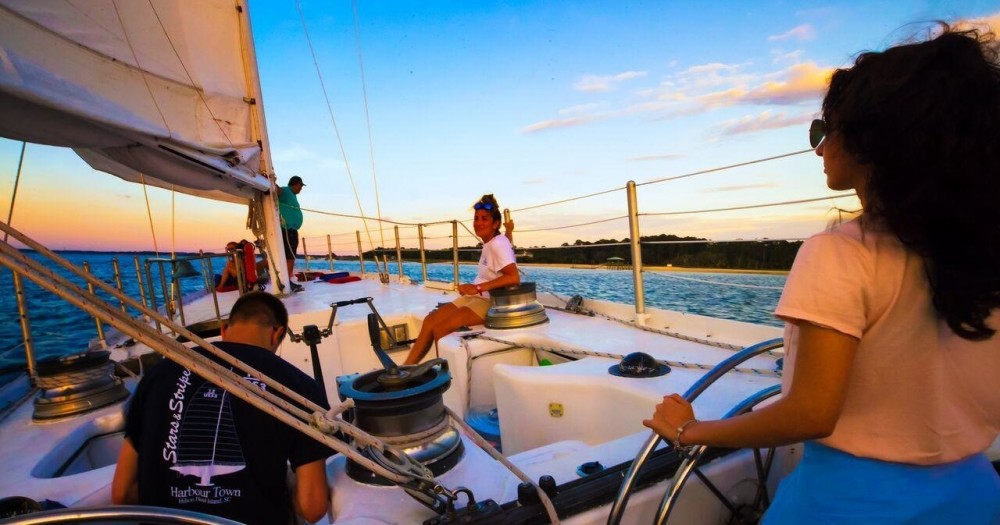 Sunset Sail Aboard the Real America's Cup Stars & Stripes Hilton Head