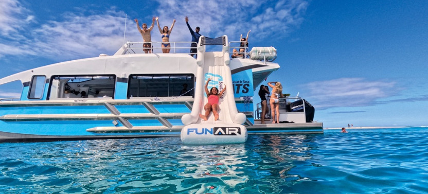 Afternoon Reef Snorkeling & Giant Inflatable Slide Tour in Fiji