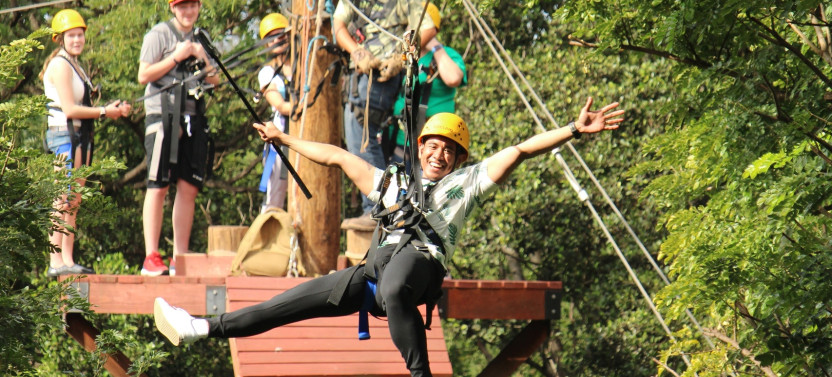 Zipline Adventure & Snorkel Cruise with Buffet on Oahu with transportation