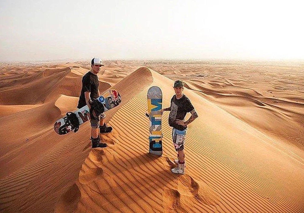 Private Dubai Morning Desert Safari with Sandboarding & Camel Ride