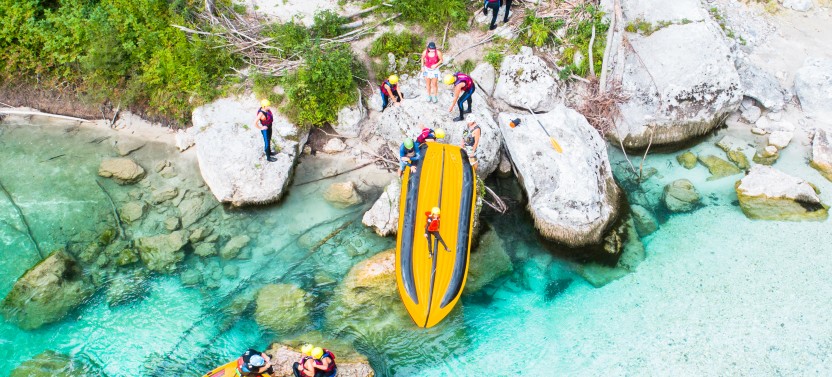 Family Rafting on Soca River