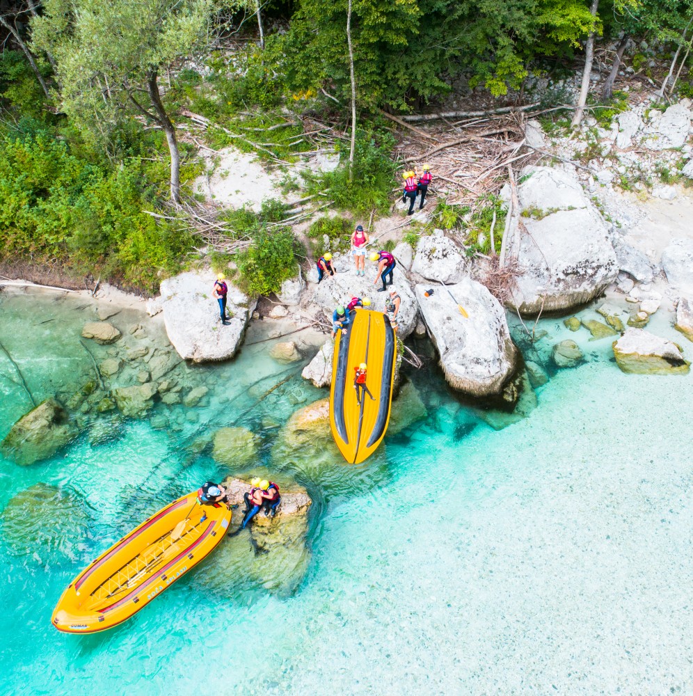 Family Rafting on Soca River