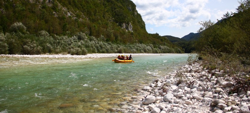 Family Rafting on Soca River