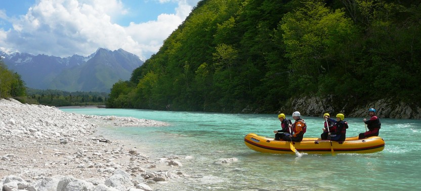 Family Rafting on Soca River
