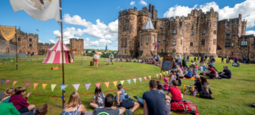Alnwick Castle and Bamburgh From Edinburgh