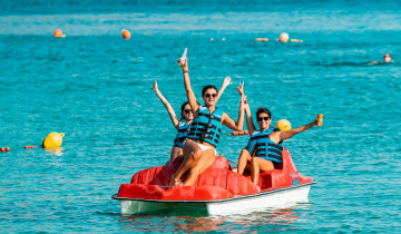 Watersports in Mykonos  Super Paradise super fun watersports in Mykonos