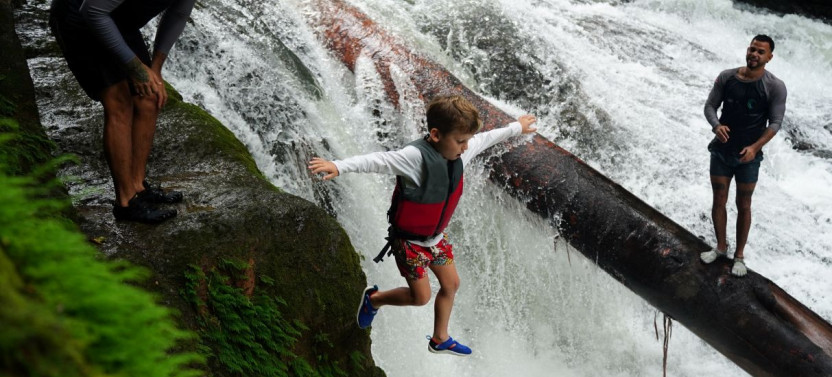 Land & Sea Adventure: Coastal Paddle & 3-Waterfall Experience