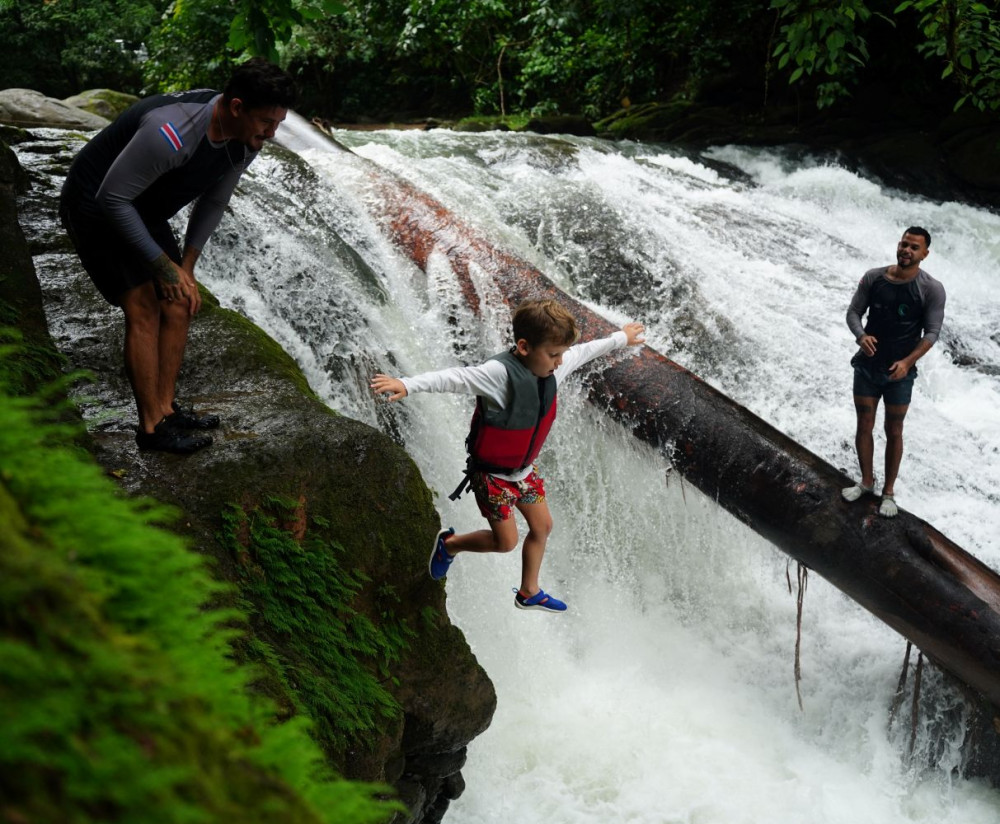 Land & Sea Adventure: Coastal Paddle & 3-Waterfall Experience