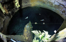 Nohoch Mul Pyramid in Coba Plus Cenote Swim Private Tour