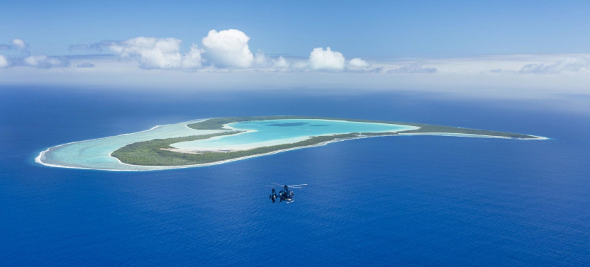 Private Tupai Escape Bora Bora Helicopter Tour with Beach Visit