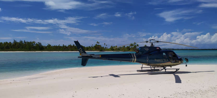 Private Tupai Escape Bora Bora Helicopter Tour with Beach Visit