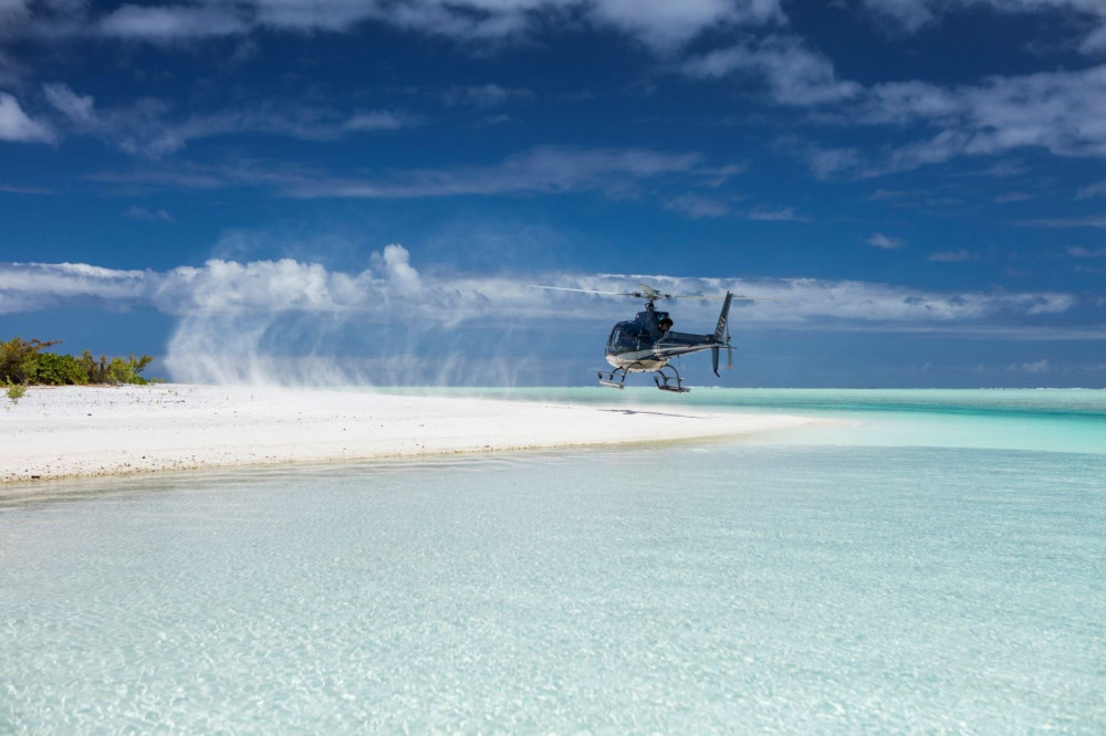 Tupai Escape Bora Bora Helicopter Tour with Beach Visit Vaitape