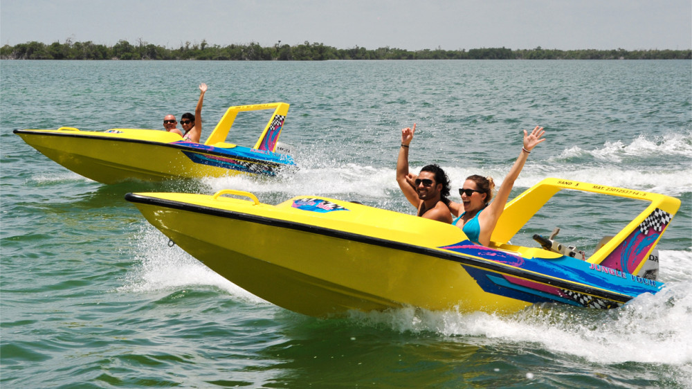 cancun jungle speed boat tour