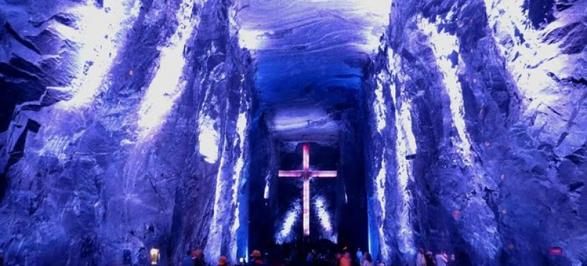 First Wonder of Colombia in The Salt Cathedral of Zipaquirá