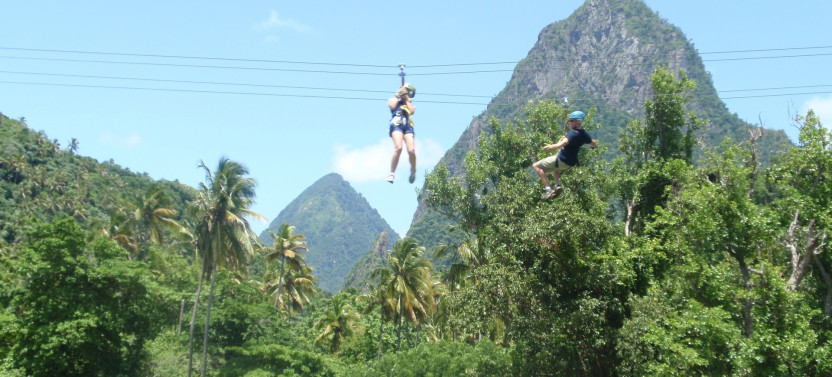 Soufriere Catamaran Excursion with Zip Lining