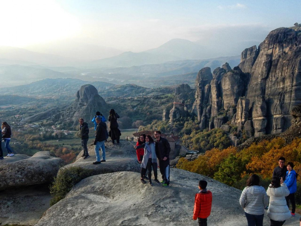 Majestic Sunset on Meteora Rocks Tour