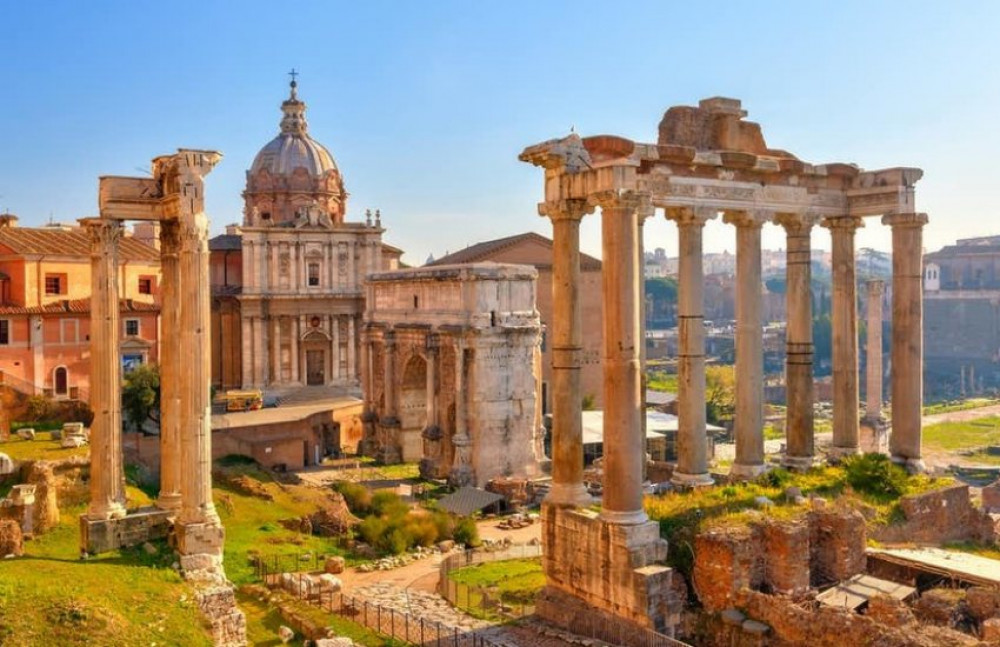 Colosseum, Roman Forum And Palatine Hill From Rome