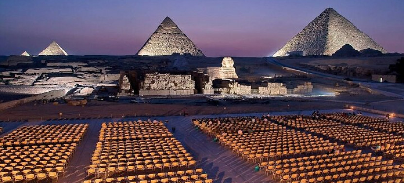 The World Famous Pyramids Sound And Light Show In Giza