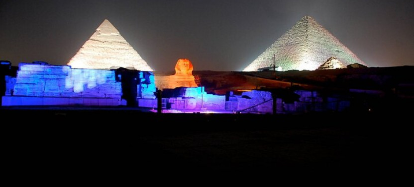 The World Famous Pyramids Sound And Light Show In Giza