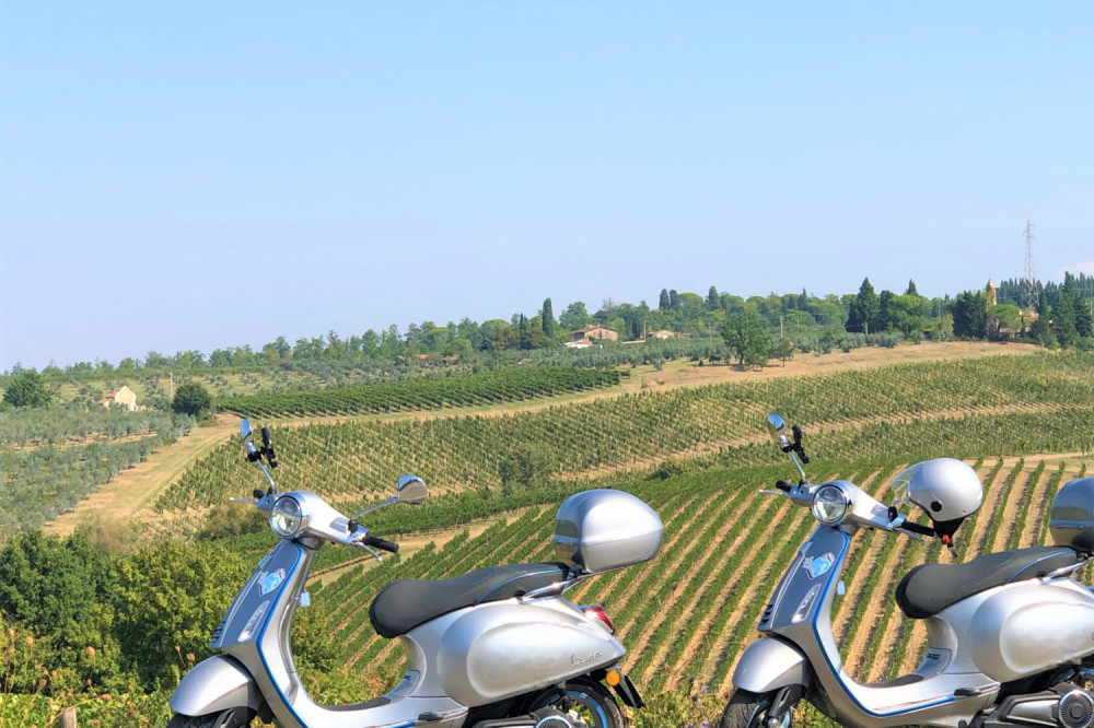 Exploring Chianti by Electric Vespa - Self Drive Single Vespa only Driver