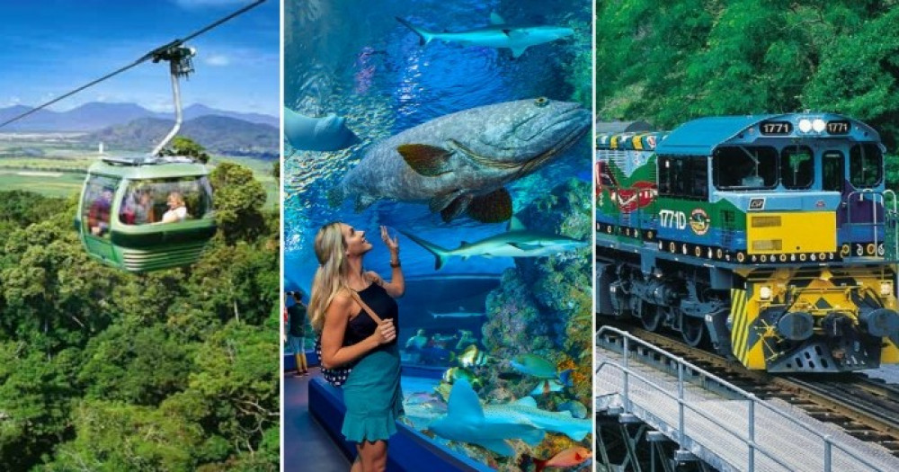 Cairns Aquarium, Skyrail Rainforest Cableway & Historic Kuranda Rail