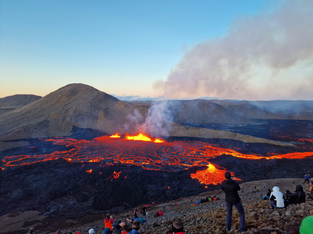 Volcano Eruption Site & Blue Lagoon Admission Tour