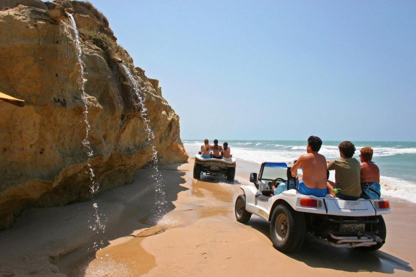 Morro Branco - Red Cliffs and Colorful Dunes