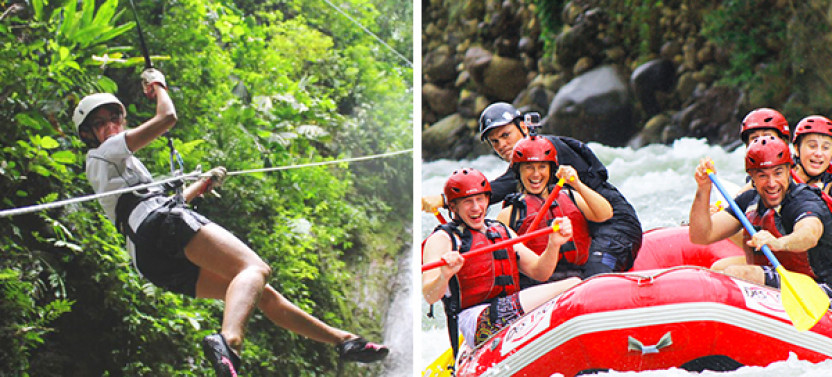 Arenal Mambo Combo Rappel & Raft Tour