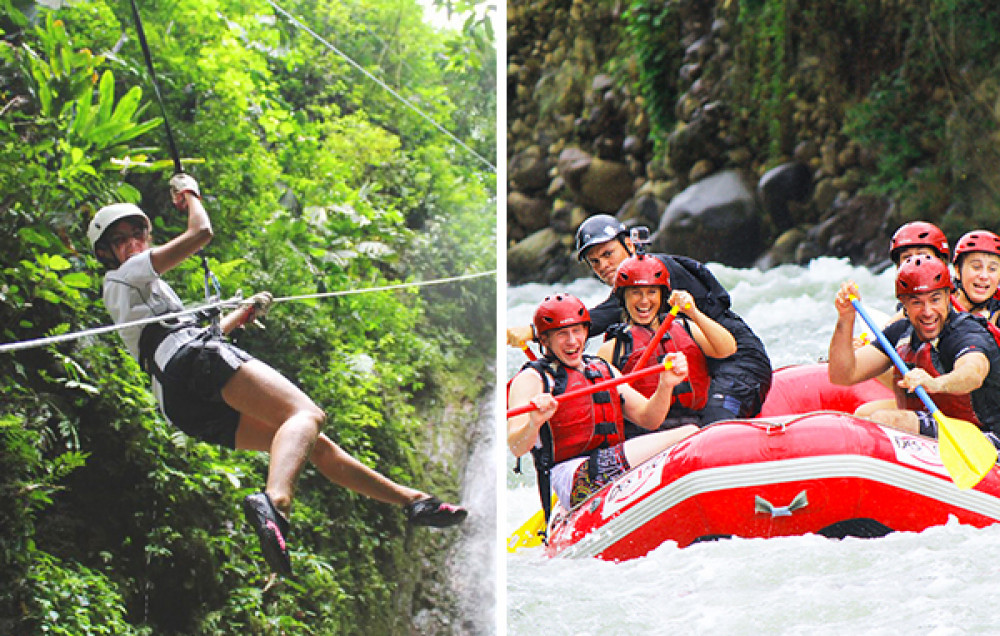 Arenal Mambo Combo Rappel & Raft Tour