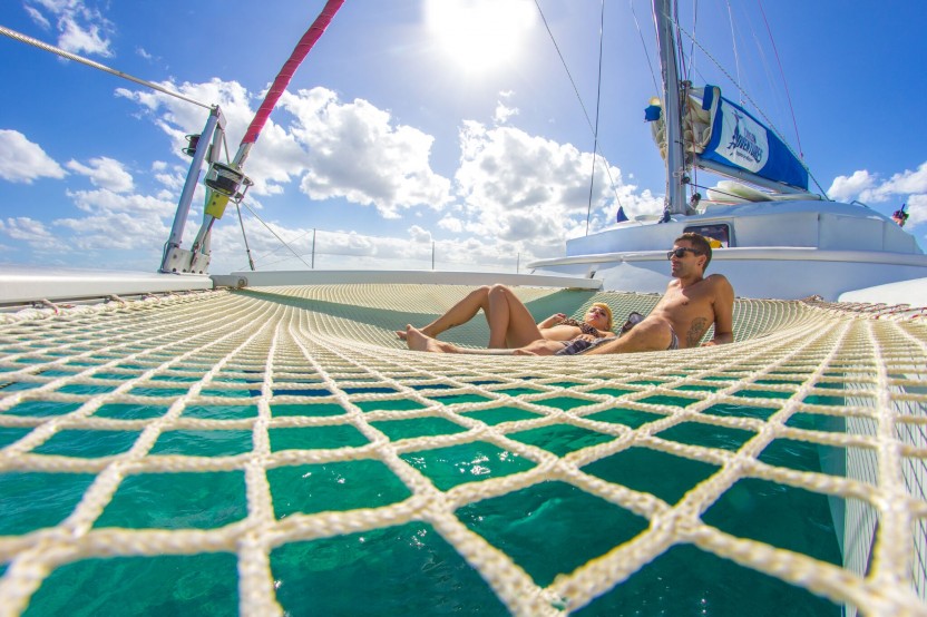 Riviera Maya Luxury Catamaran Sailing & Snorkeling from Puerto Aventuras