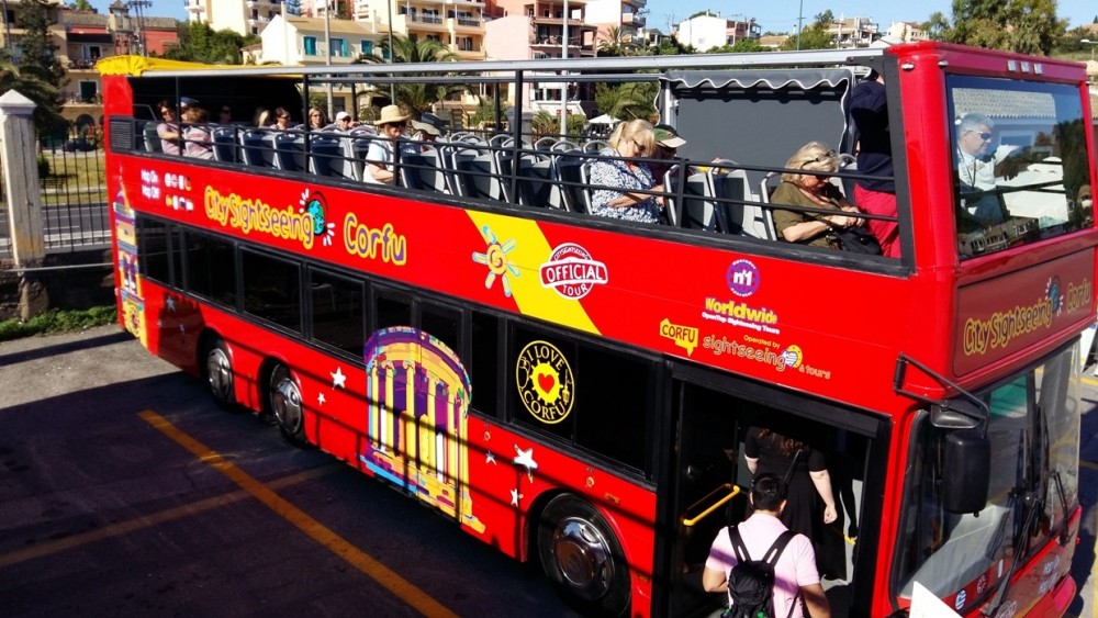 corfu city bus tour
