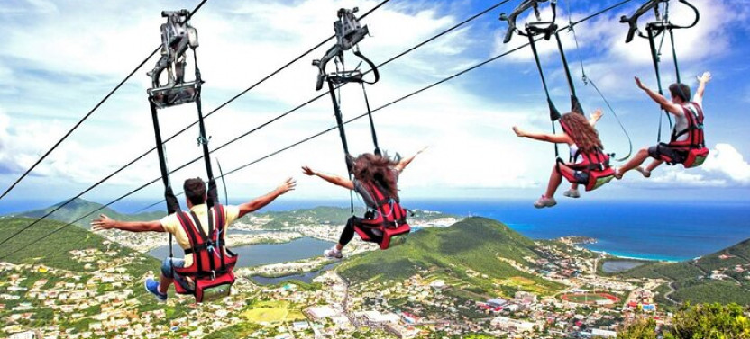 St Maarten Sky Explorer, Flying Dutchman and Schooner Ride Combo