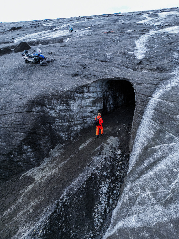 Glacier Ice Cave Exploring And Snowmobiling From Gullfoss