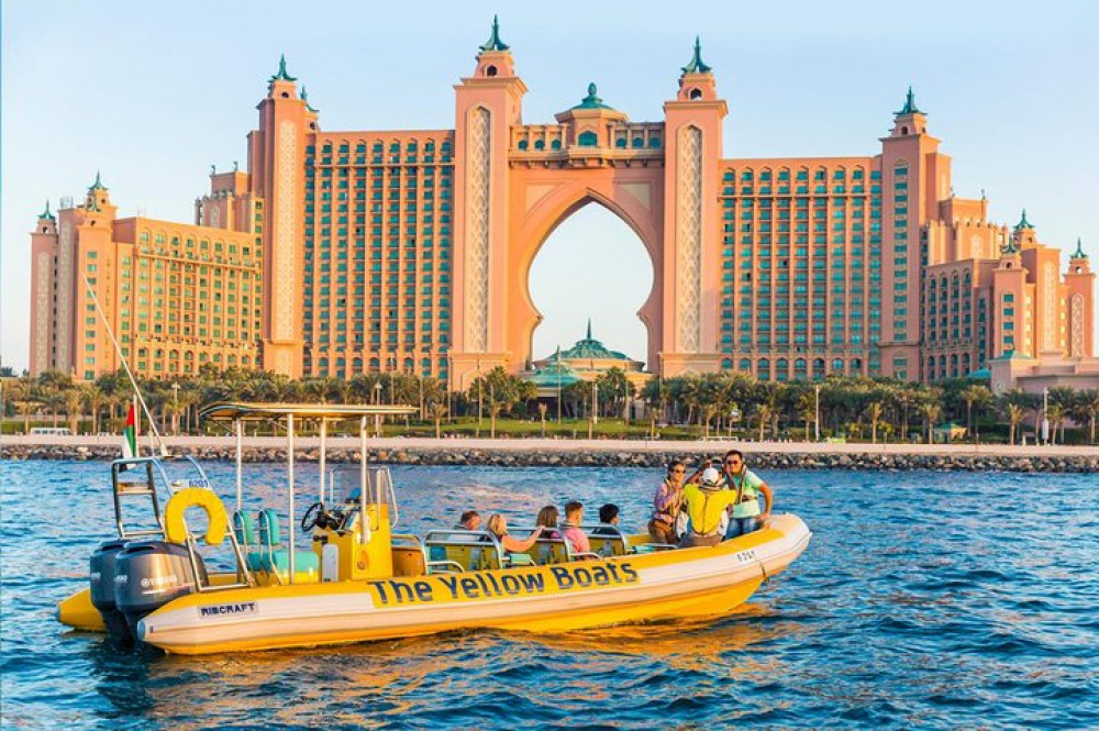 Yellow Boat 99 Minute Spectacular Sightseeing Tour on the Coast of Dubai