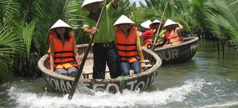 Entry Ticket: Basket Boat Ride In Cam Thanh Coconut Forest